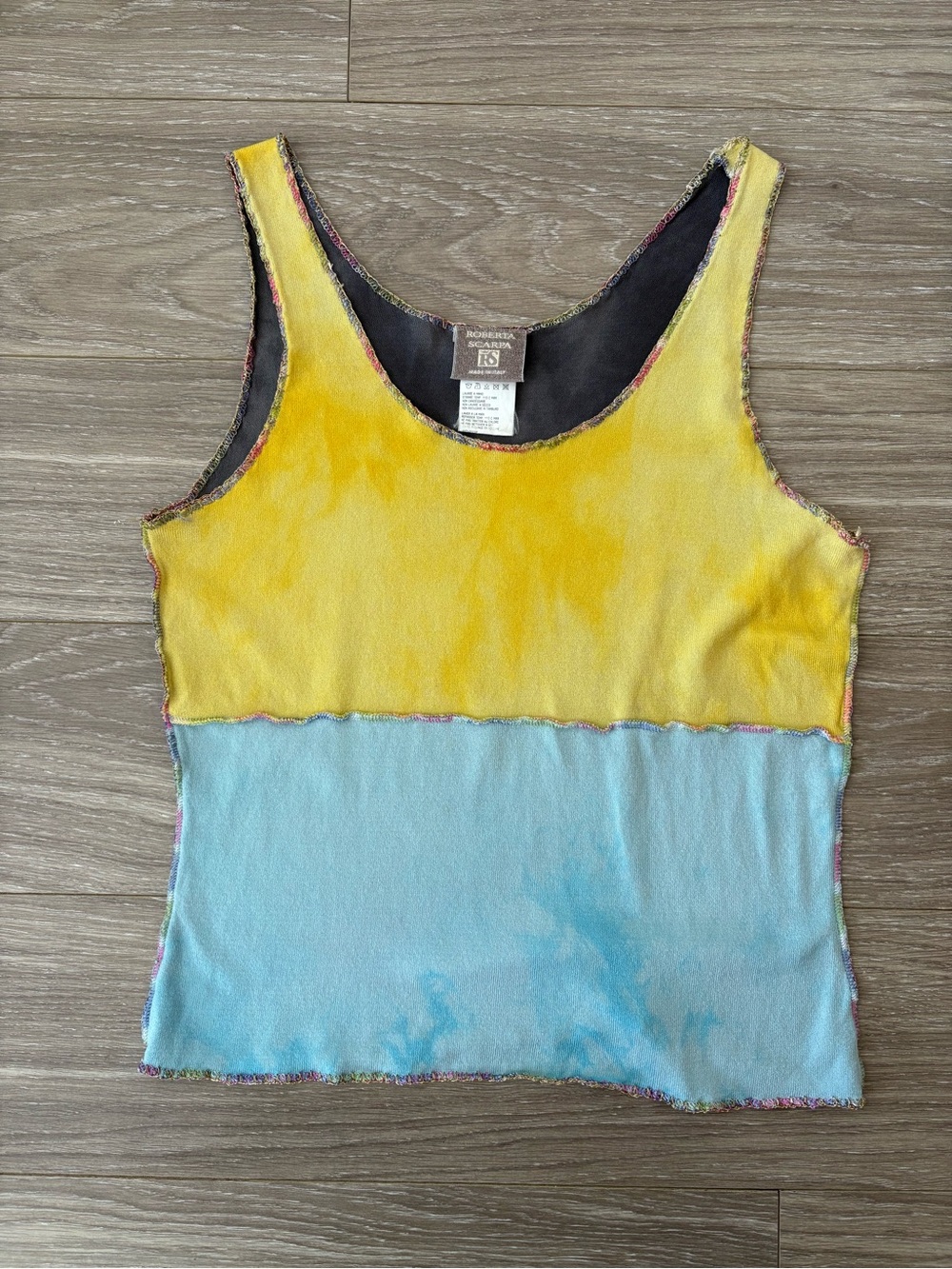 Roberta Scarpa Italian Colorblock Tank Top